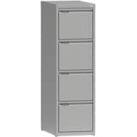 Metaal Archiefkast 4 Lades 405 x 623 x 1,320 mm Grijs