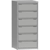Metaal Archiefkast 6 Lades 600 x 623 x 1,320 mm Grijs