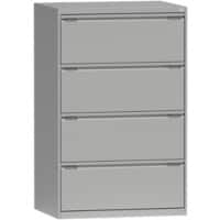 Metaal Archiefkast 4 Lades 840 x 623 x 1,320 mm Grijs
