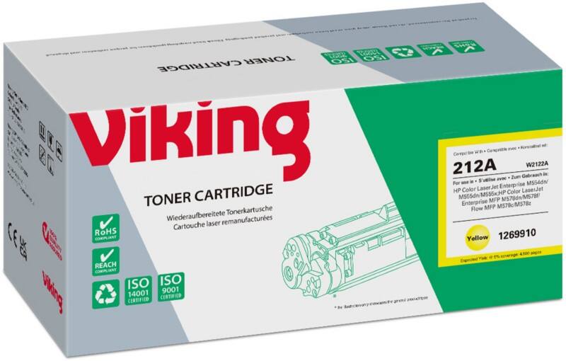 Viking W2122A Compatibel HP Tonercartridge Geel   
