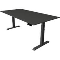 Kerkmann Elektronisch In hoogte verstelbaar Zit-sta-bureau Antraciet T-poot 0 lades 0 ladeblokken 2.000 (B) x 1.000 (D) x 1.290 (H) mm Hout, Metaal