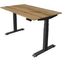 Kerkmann Elektronisch In hoogte verstelbaar Zit-sta-bureau Eiken T-poot 0 lades 0 ladeblokken 1.400 (B) x 800 (D) x 1.290 (H) mm Hout, Metaal