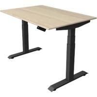Kerkmann Elektronisch In hHoogte Verstelbaar Zit-sta-bureau Esdoorn T-poot 0 lades 0 ladeblokken 1.200 (B) x 800 (D) x 1.290 (H) mm Hout, Metaal