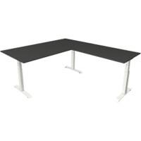 Kerkmann Elektronisch In hoogte verstelbaar Zit-sta-bureau Antraciet T-poot 0 lades 0 ladeblokken 2.000 (B) x 2.200 (D) x 1.290 (H) mm Hout, Metaal