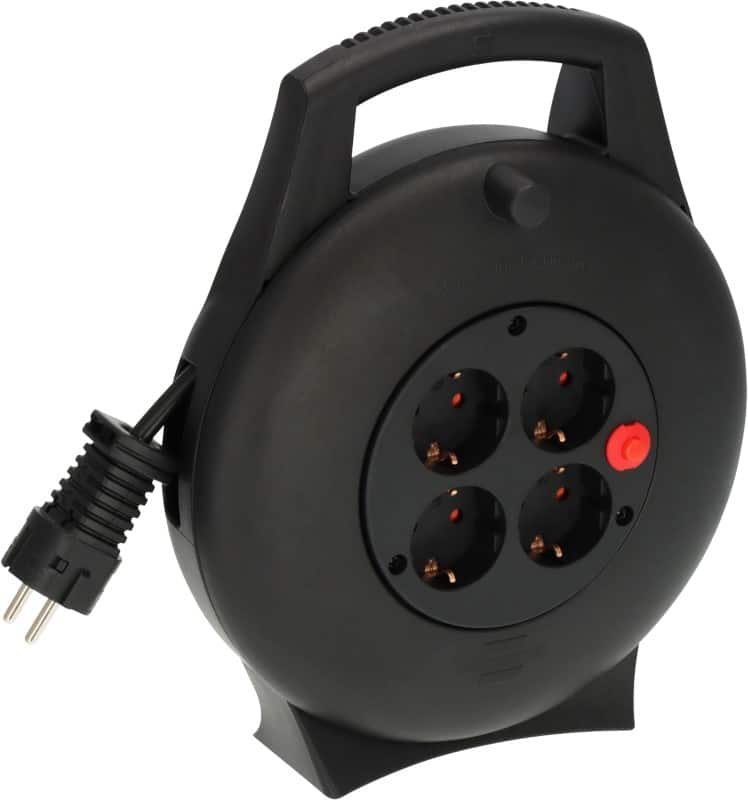 brennenstuhl Vario Line Kabelhaspel 4-voudig 10 m Zwart 1093900