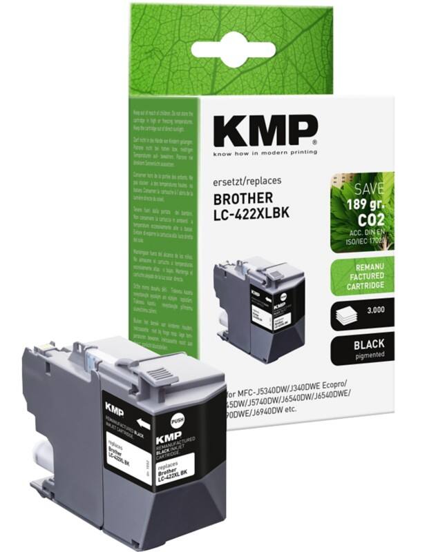 KMP LC422XLBK Compatibel Brother Inktcartridge Zwart