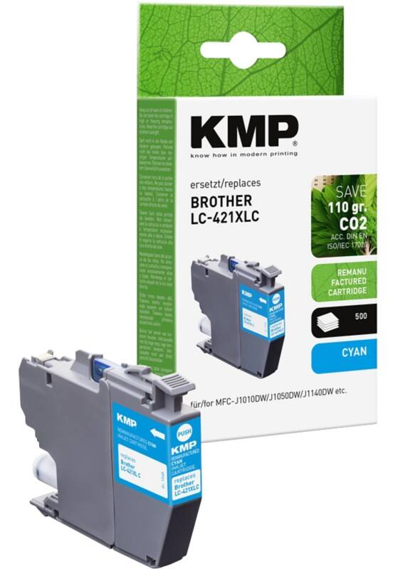 KMP LC421XLC Compatibel Brother Inktcartridge Cyaan