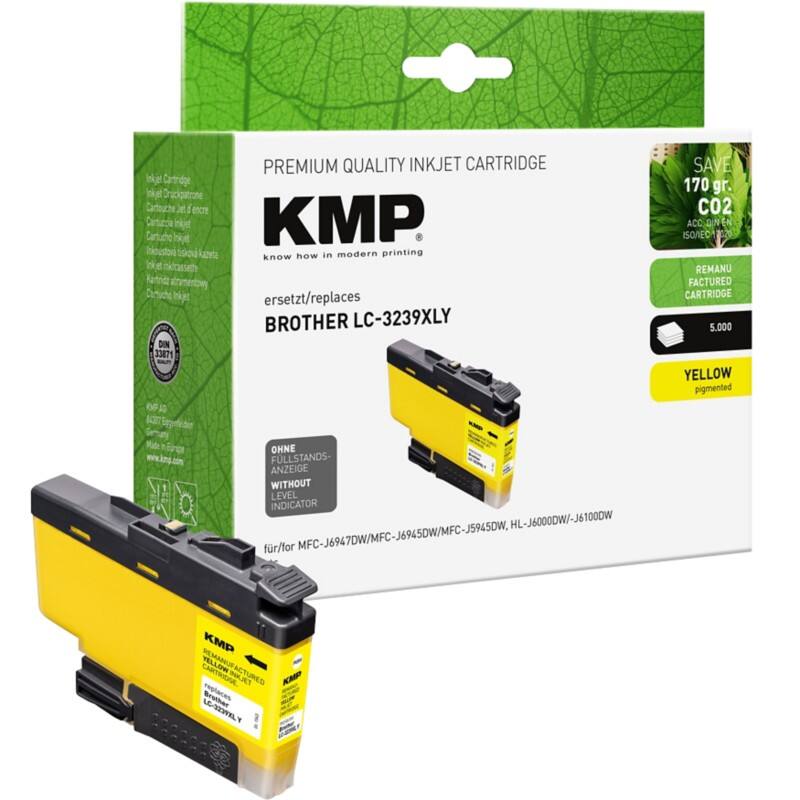 KMP LC3239XLY Compatibel Brother Inktcartridge Geel