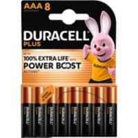 Duracell Batterijen DURACELL PLUS AAA LR03 Alkaline 8 stuks