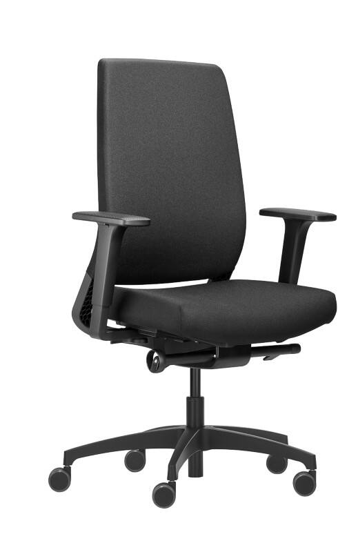 Dauphin Sequel Bureaustoel Synchroonmechanisme Stof 2D armleuning Zwart 120 kg 720 x 720 x 1,160 mm