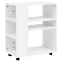 WOHNLING Kantoorwagen WL5.694 Hout Wit 60 x 75 x 35 cm