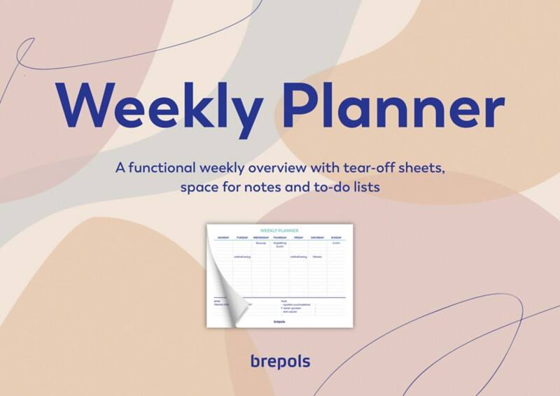 Brepols Weekplanner Weekoverzicht Engels 29,7 (B) x 1,2 (D) x 21 (H) cm Kleurenassortiment