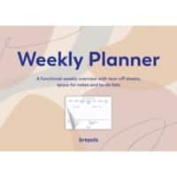 Brepols Weekplanner Weekoverzicht Engels 29,7 (B) x 1,2 (D) x 21 (H) cm Kleurenassortiment