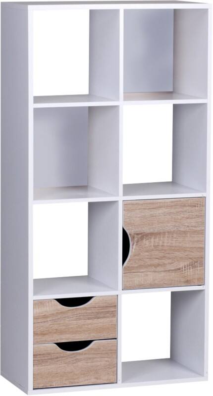 WOHNLING Spaanplaat Boekenkast 6 600 x 290 x 1,200 mm Wit