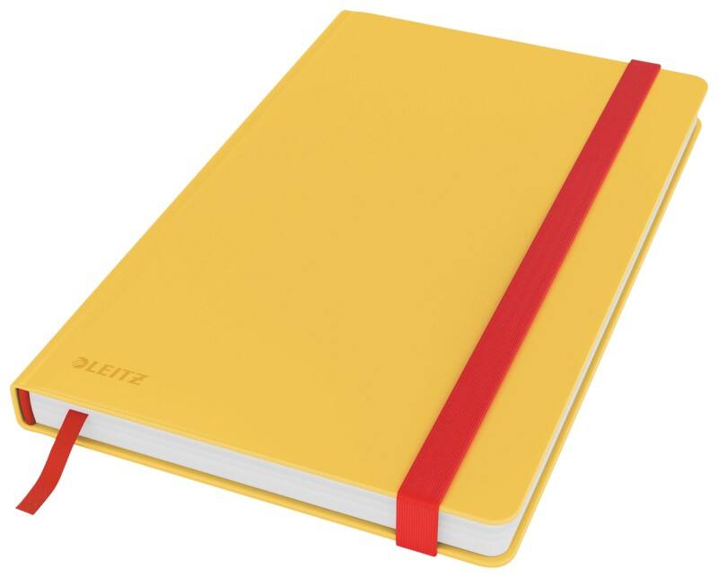 Leitz notitieboek Soft Touch met hardcover 44540019 160 pagina's 80 vellen Geel
