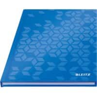 Leitz WOW Notitieboek A5 vierkant met harde kaft 46281036 160 Pagina's 80 vellen Blauw