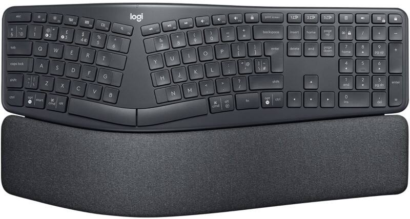 Logitech Draadloos Toetsenbord K860 Ergo 920-010108 QWERTZ DE Grafiet