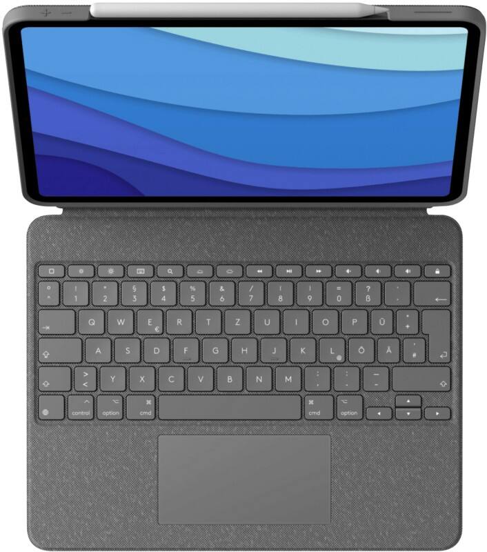 Logitech Draadloos Toetsenbord Combo Touch 920-010208 QWERTZ DE Grijs Voor iPad Pro 12,9"