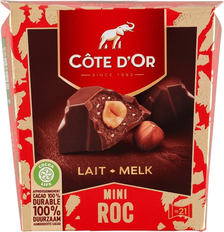 Côte d'Or Mini Roc Hazelnoot-praliné Melk 195 g