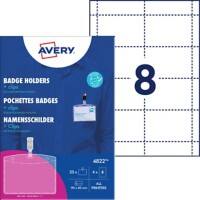 AVERY Zweckform Naambadge Clip 9 x 6 cm Kunststof, Papier 25 stuks