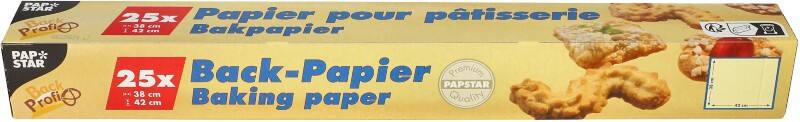 PAPSTAR Bakpapier Papier Bruin 39 x 4,5 x 4,5 cm 25 stuks