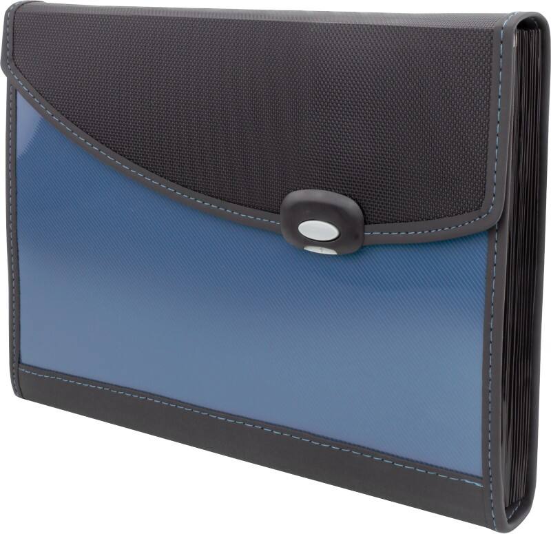 Rapesco Harmonicamap 7 vakken A4+ PP (Polypropeen) Blanco Blauw 0679