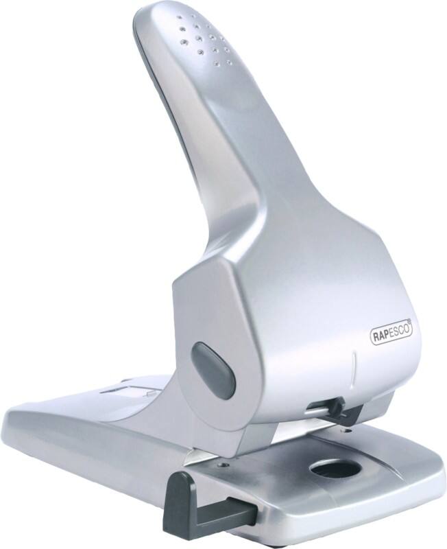 Rapesco 2 gaten Stevige perforator Kunststof, Metaal 65 Vellen 0732 Zilver