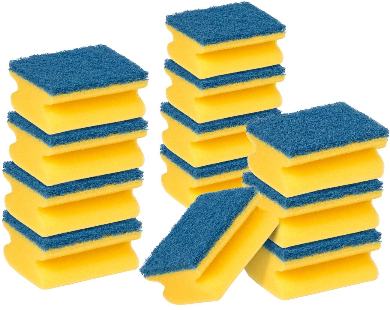 Scotch-Brite Spons Delicaat, krasbestendig 15,8 x 28,3 x 10 cm Blauw, geel 12 Stuks