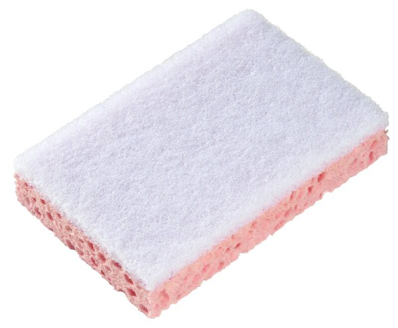 Spontex Sponrex 31 Viscose Schuurspons Roze, wit 10 Stuks