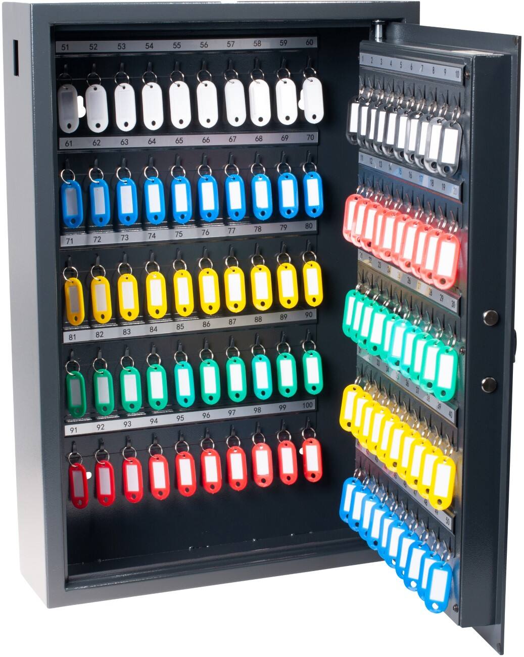 Pavo Sleutelkast 100 Haakjes Combinatieslot 8056019 Grijs