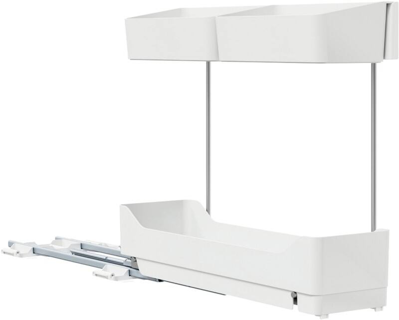 tesa Uittrekbare keukenlade Kunststof, Metaal Wit 12,3 x 55 x 27 cm 17 Stuks