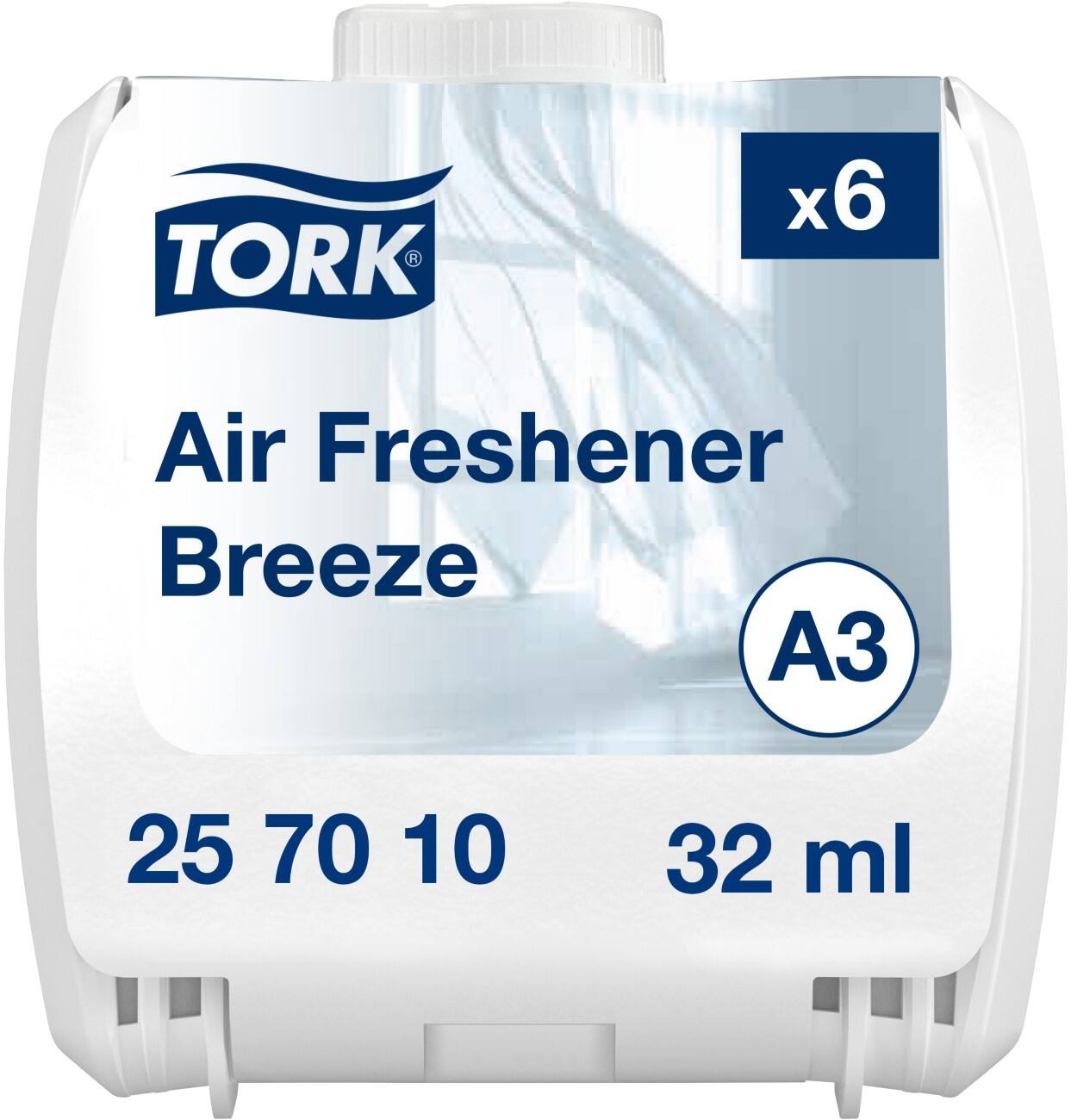 Tork Luchtverfrisser-navulling Vloeibaar A3 Fresh Breeze 6 stuks à 32 ml