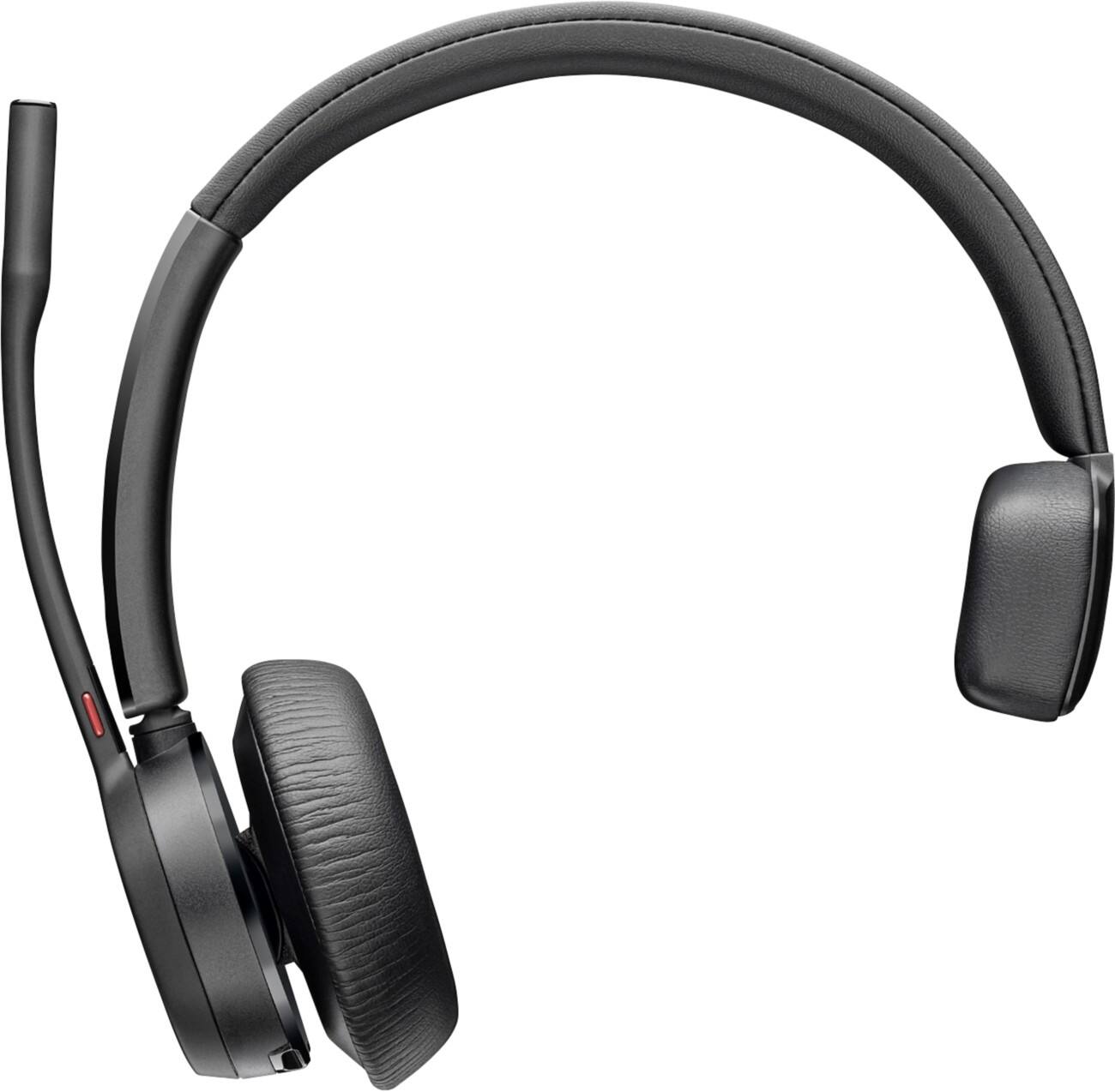 HP Poly Voyager 4310-M Draadloos Mono Headset Microsoft Teams Certified Met BT700-dongel en Headset-oplaadstandaard USB-C Zwart