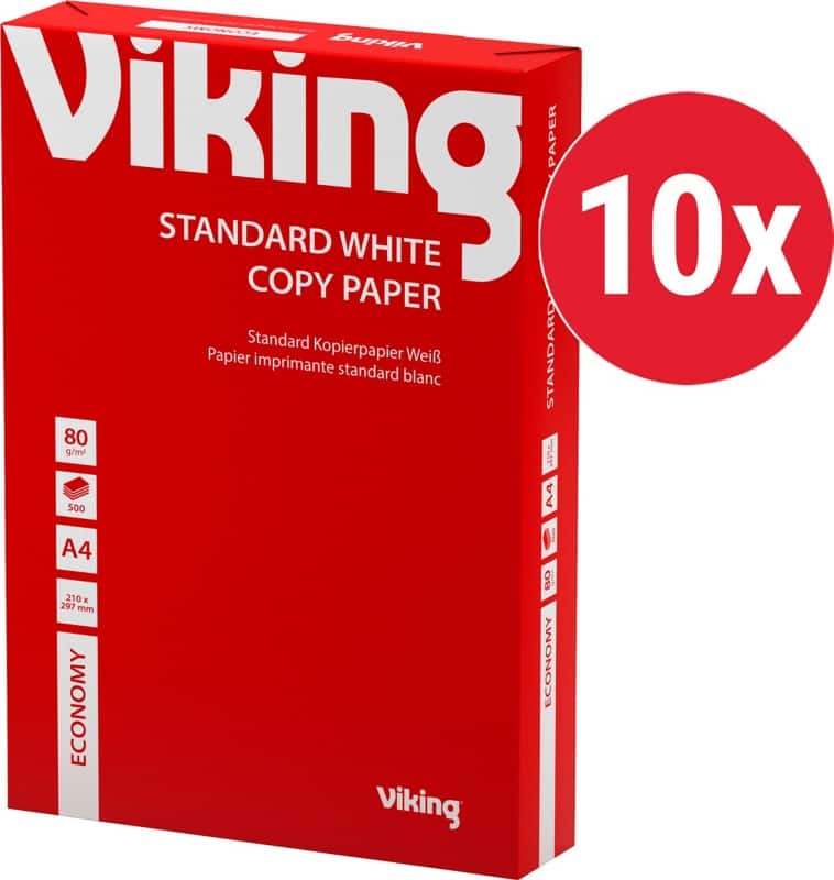 Viking Economy A4 Kopieerpapier 80 g/m² Mat Wit 146 CIE 10 Pakken à 500 Vellen