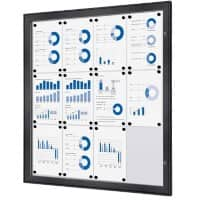 Showdown Vitrine Magnetisch 96,1 (B) x 100,4 (H) cm Antraciet 12 x A4