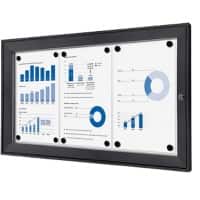 Showdown Vitrine Magnetisch 74,1 (B) x 38,8 (H) cm Antraciet 3 x A4