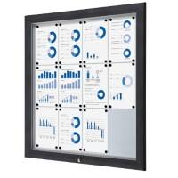 Showdown Vitrine Magnetisch 102,5 (B) x 106,7 (H) cm Antraciet 12 x A4