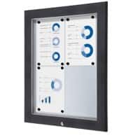 Showdown Vitrine Magnetisch 58,3 (B) x 76 (H) cm Antraciet 4 x A4