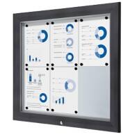 Showdown Vitrine Magnetisch 80,5 (B) x 76 (H) cm Antraciet 6 x A4