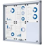 Showdown Vitrine Magnetisch 72 (B) x 67,5 (H) cm Zilver 6 x A4