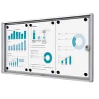 Showdown Vitrine Magnetisch 71,1 (B) x 35 (H) cm Zilver 3 x A4