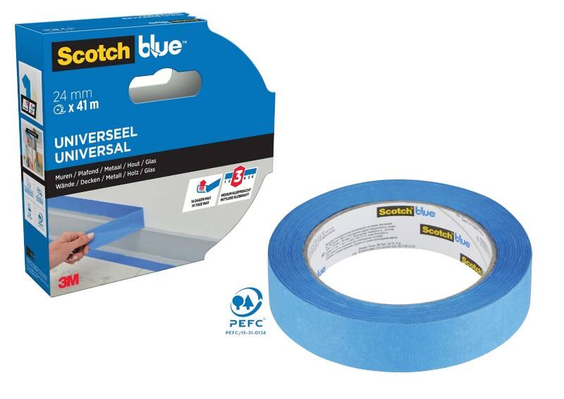 Scotch Multi-Surface Afplaktape Blauw 24 mm (B) x 41 m (L)