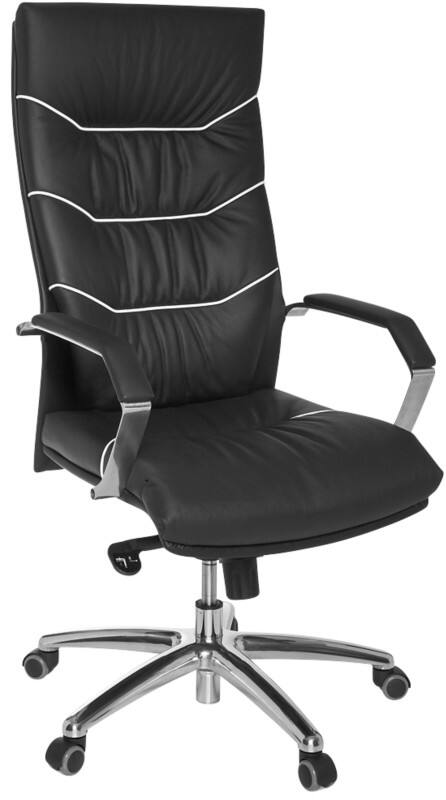 AMSTYLE Bureaustoel Permanent contact Vaste armsteunen In hoogte verstelbaar Zwart Max. 120 kg SPM1.163 1260 x 60 x 550 mm