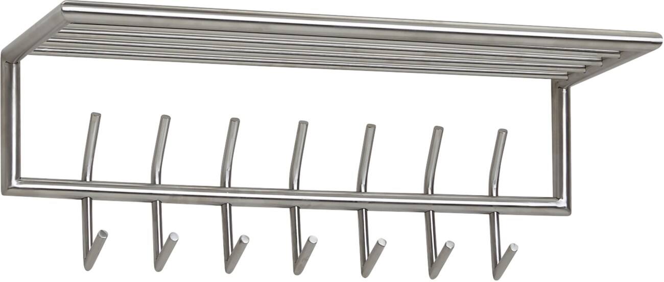 WOHNLING Wandkapstok WL6.448 Metaal Zilver Wandmontage 7 Haken