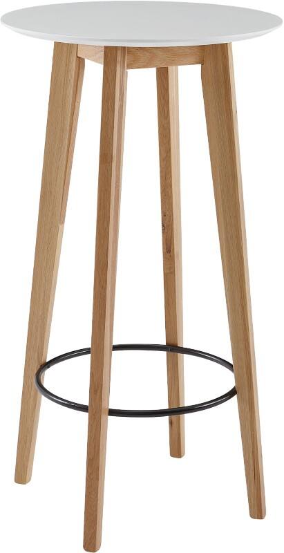 WOHNLING Bar Tafel WL6.094 Wit Eiken 60 x 110 x 60 cm