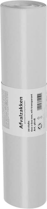 DEISS Vuilniszakken 30 L Transparant 600 x 600 mm 20 stuks