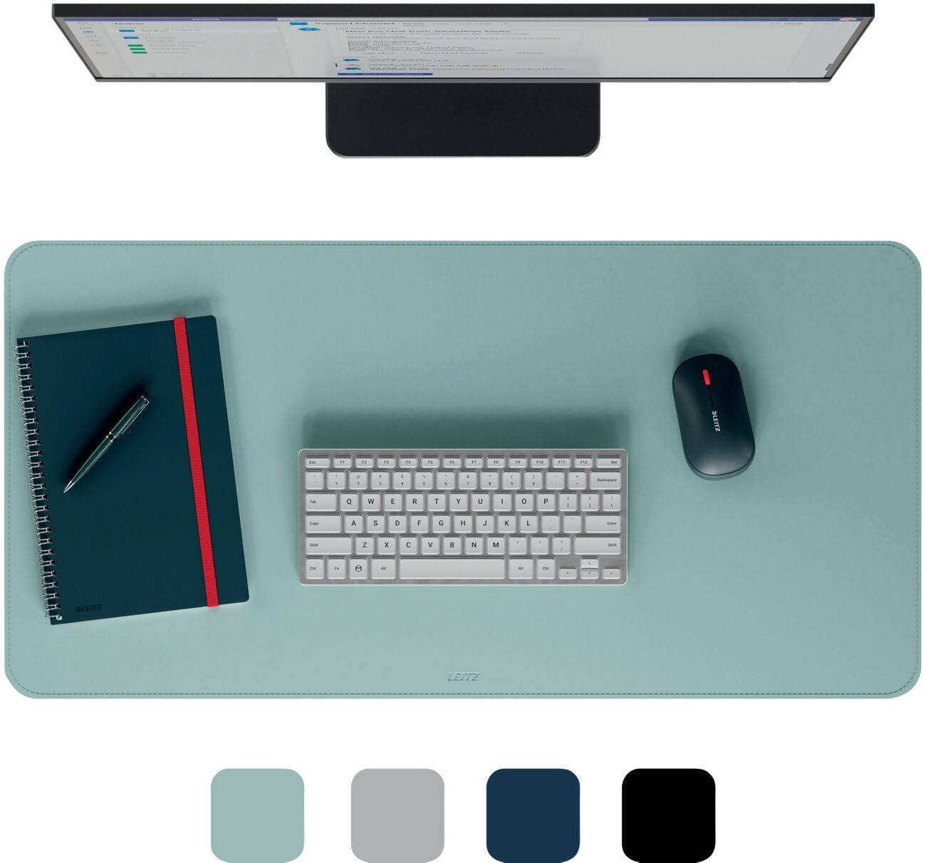 Leitz Groot Bureauonderlegger 53820051 Mint 80 x 40 cm PVC (Polyvinylchloride) Oprolbaar