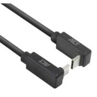 ACT USB-C-kabel 1 m Schuin omhoog/omlaag naar schuin omhoog/omlaag USB 3.0 10 Gbps 60 W Zwart