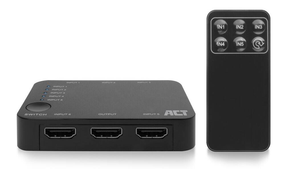 ACT HDMI-switch 5 in 1 uit