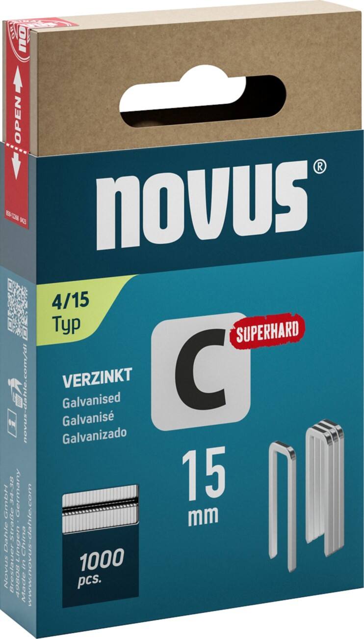 Novus Nagels 042-0801 Gegalvaniseerde draad Grijs, zilver 1000 Stuks